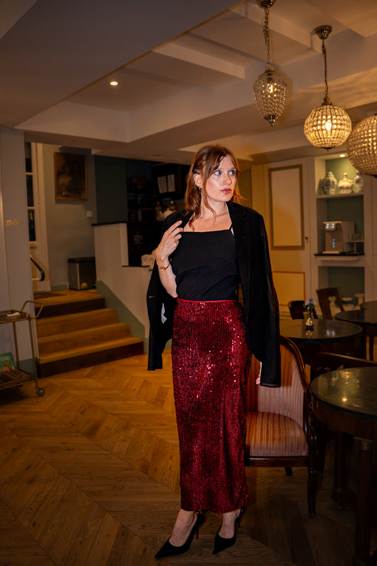 Jupe Ruby — Sequins rouges