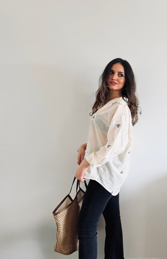 Chemise Yasmine – Broderie florale