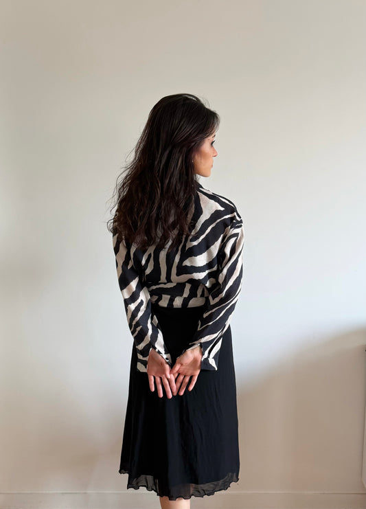 Chemise Léonie – Motif zébré fluide