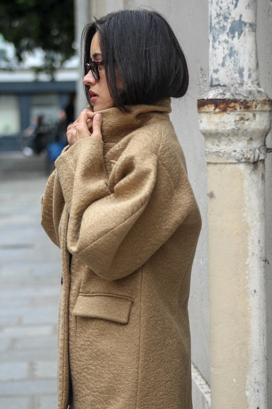 Manteau Oversize – Camel Structuré
