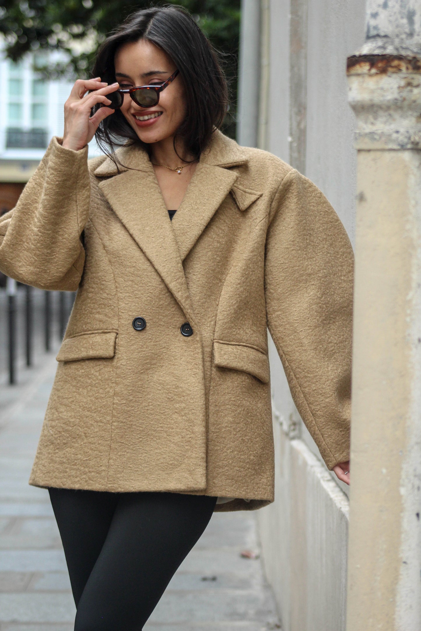Manteau Oversize – Camel Structuré