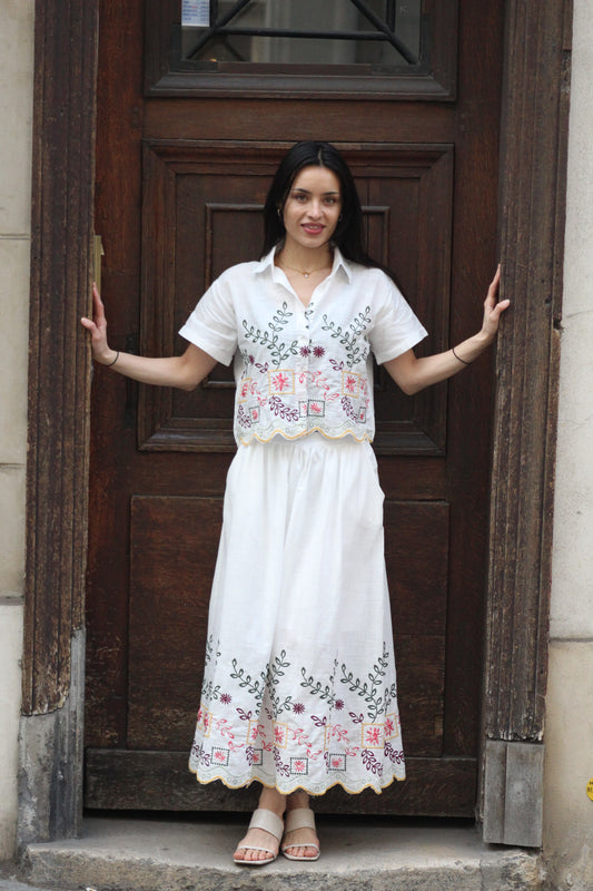 Chemise ISÉA Brodée