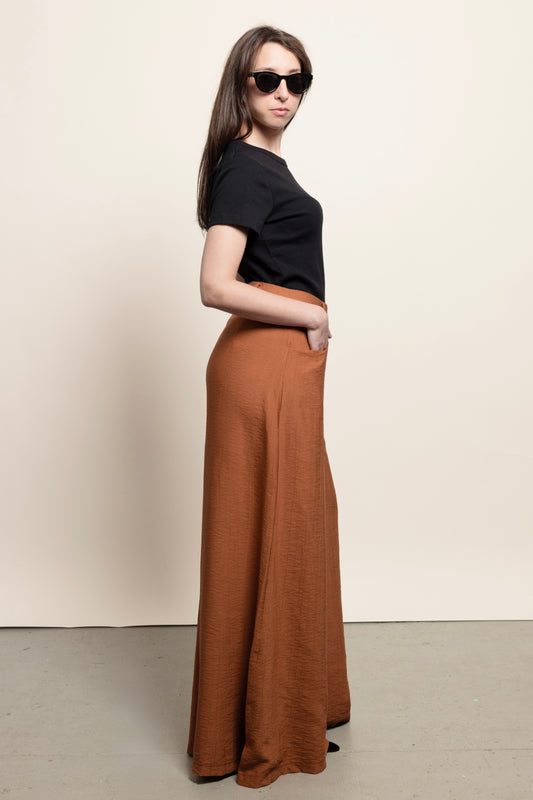 Pantalon Palazzo - Brique