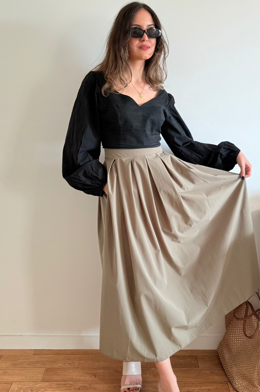 Jupe Diane – Taille haute structurée