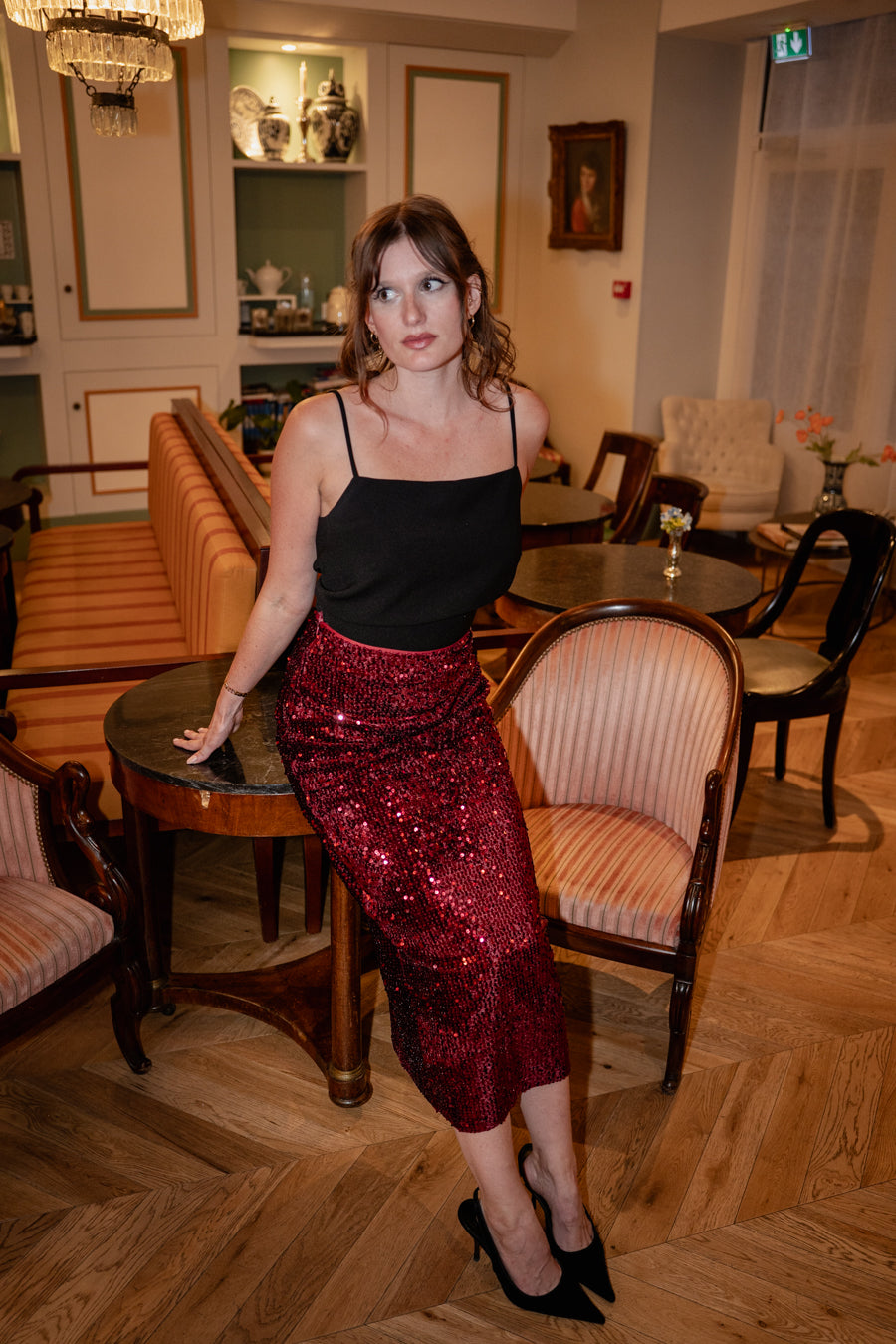 Jupe Ruby — Sequins rouges