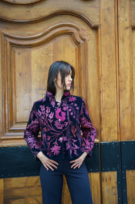 Veste Anar en coton brodé — Pièce unique