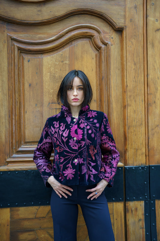 Veste Anar en coton brodé — Pièce unique