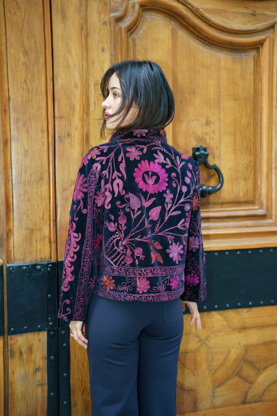 Veste Anar en coton brodé — Pièce unique