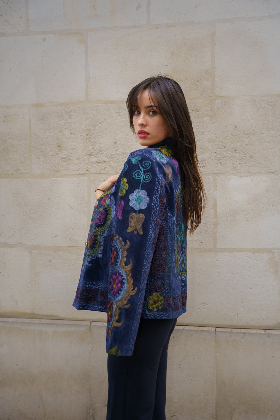 Veste Bukhara en coton brodé — Pièce unique