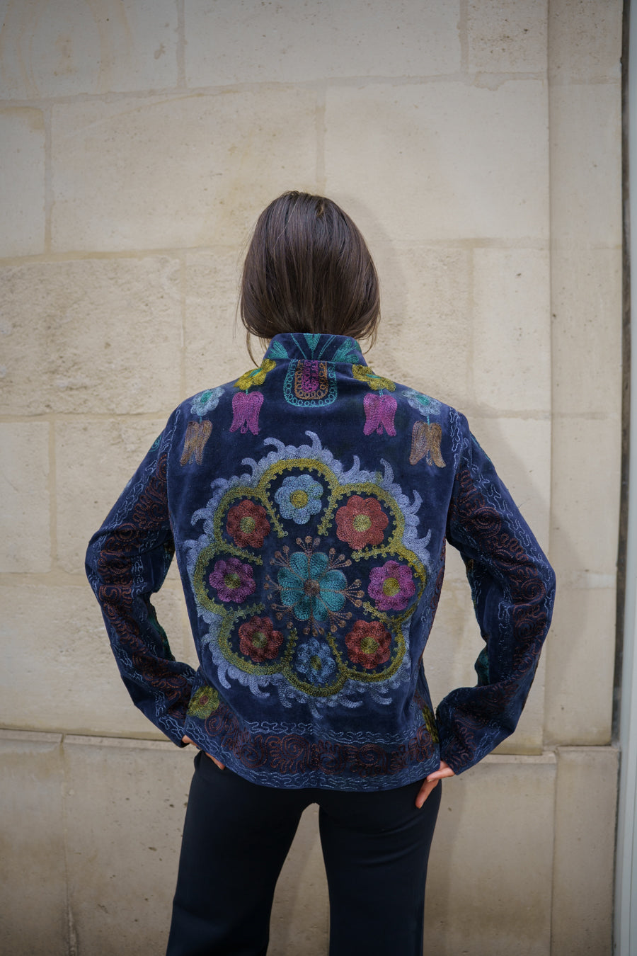 Veste Bukhara en coton brodé — Pièce unique
