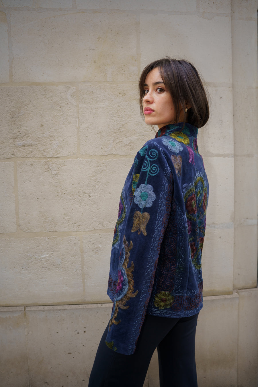 Veste Bukhara en coton brodé — Pièce unique