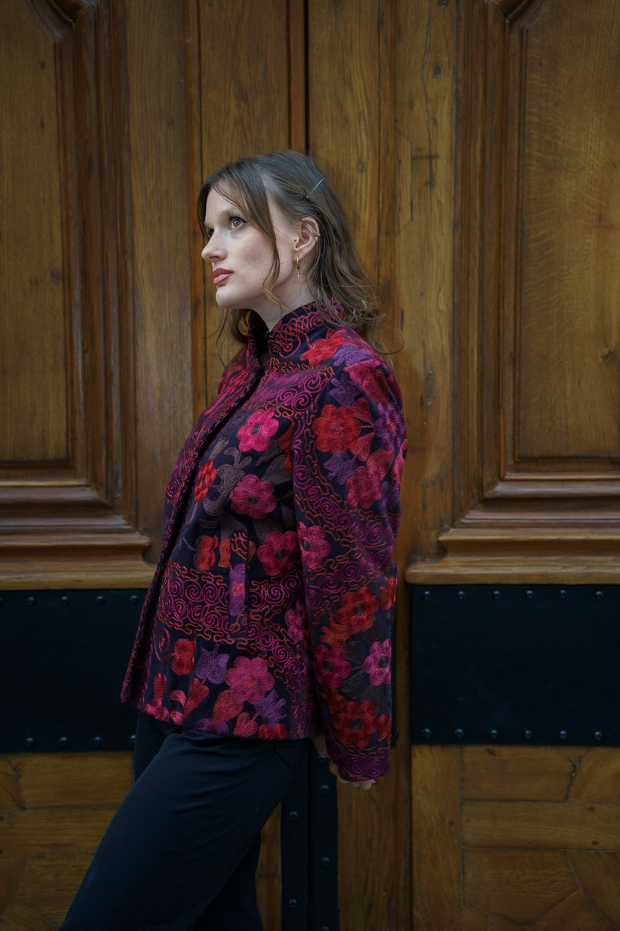 Veste Samarcande en coton brodé — Pièce unique