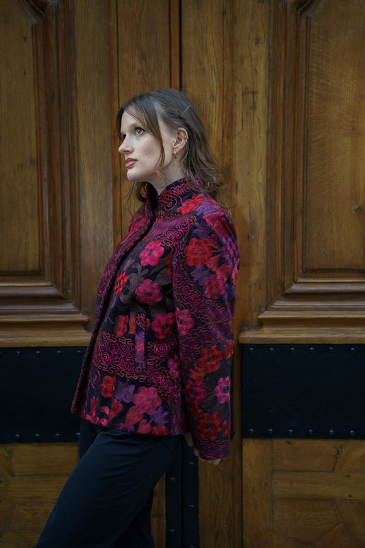 Veste Samarcande en coton brodé — Pièce unique