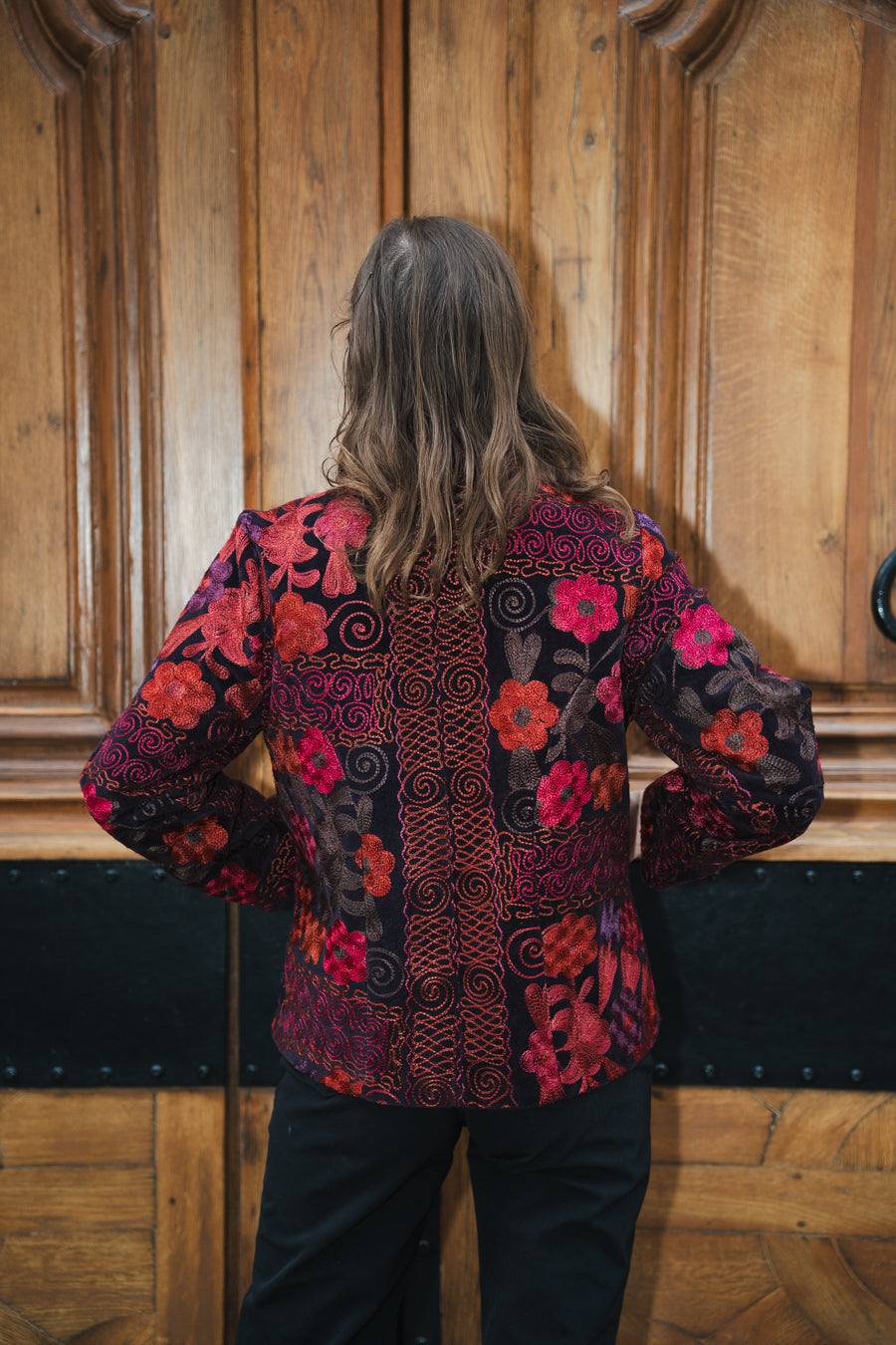 Veste Samarcande en coton brodé — Pièce unique