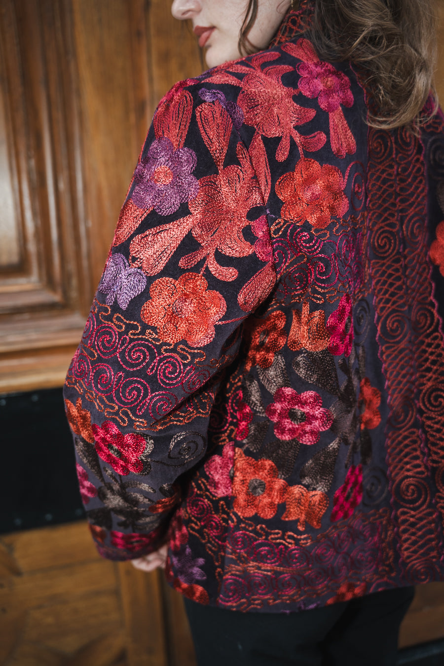 Veste Samarcande en coton brodé — Pièce unique
