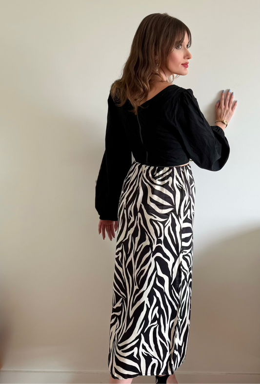 Jupe Ava – Satin zébré