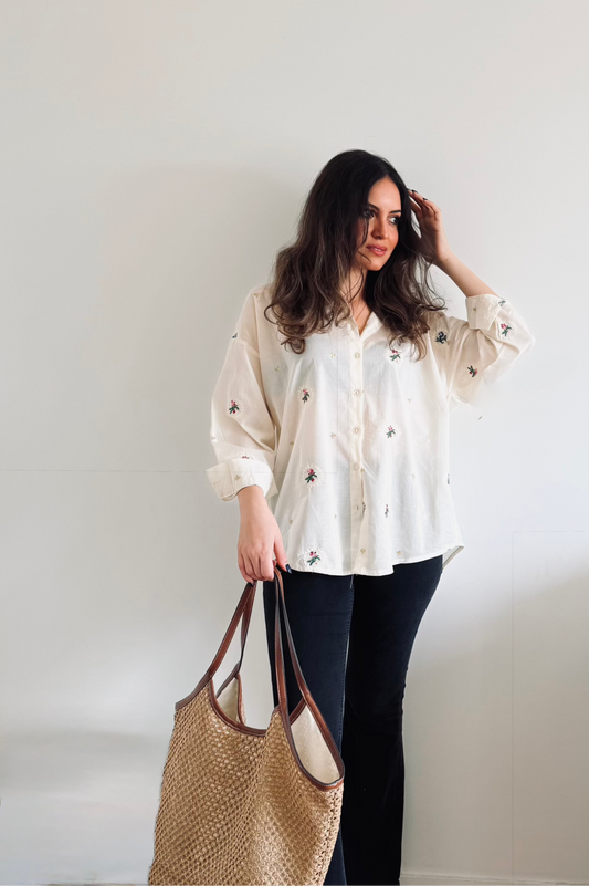 Chemise Yasmine – Broderie florale