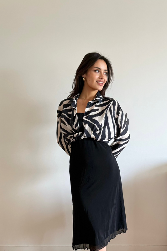 Chemise Léonie – Motif zébré fluide
