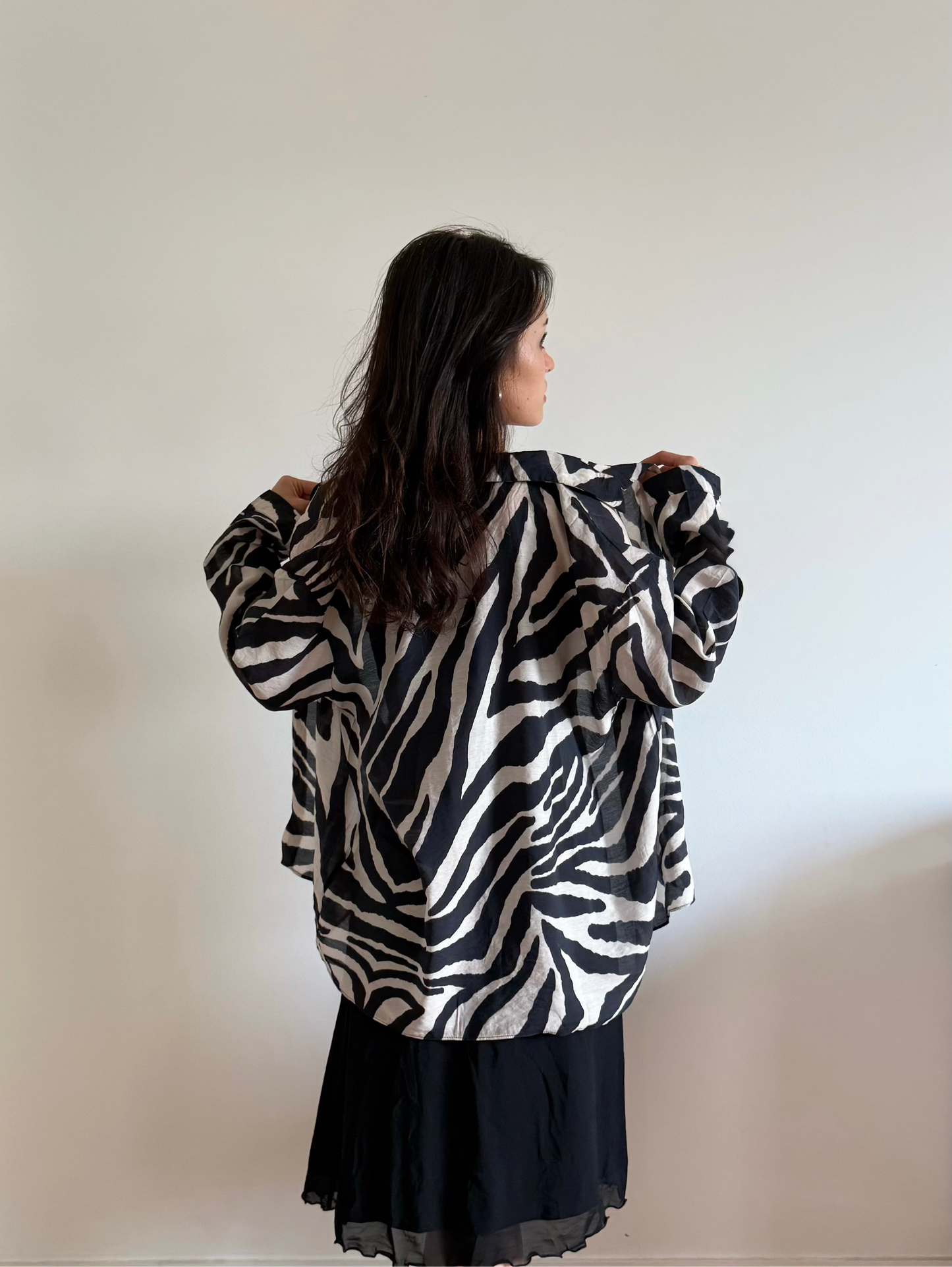 Chemise Léonie – Motif zébré fluide