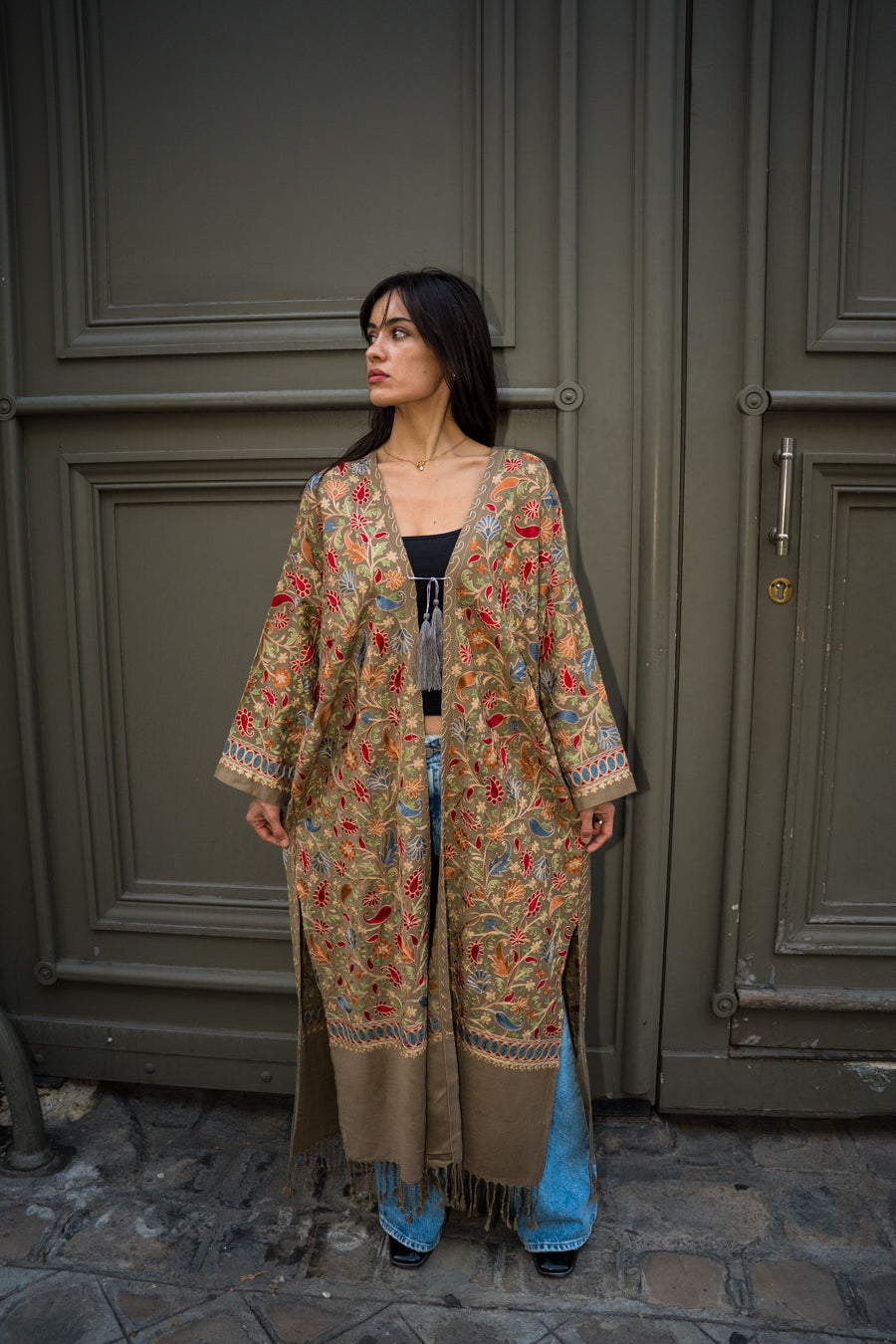 Kimono Lola brodé — Pièce unique