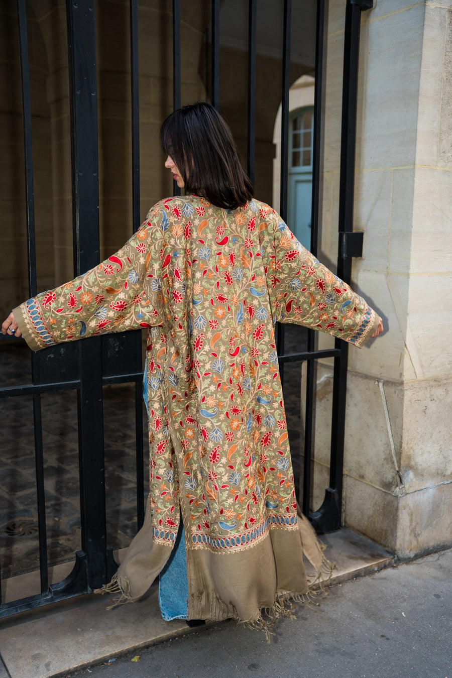 Kimono Lola brodé — Pièce unique