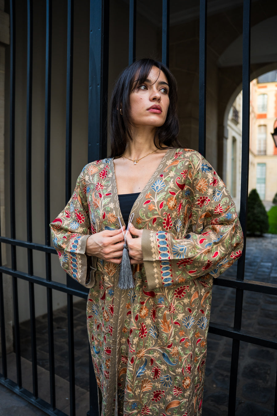 Kimono Lola brodé — Pièce unique