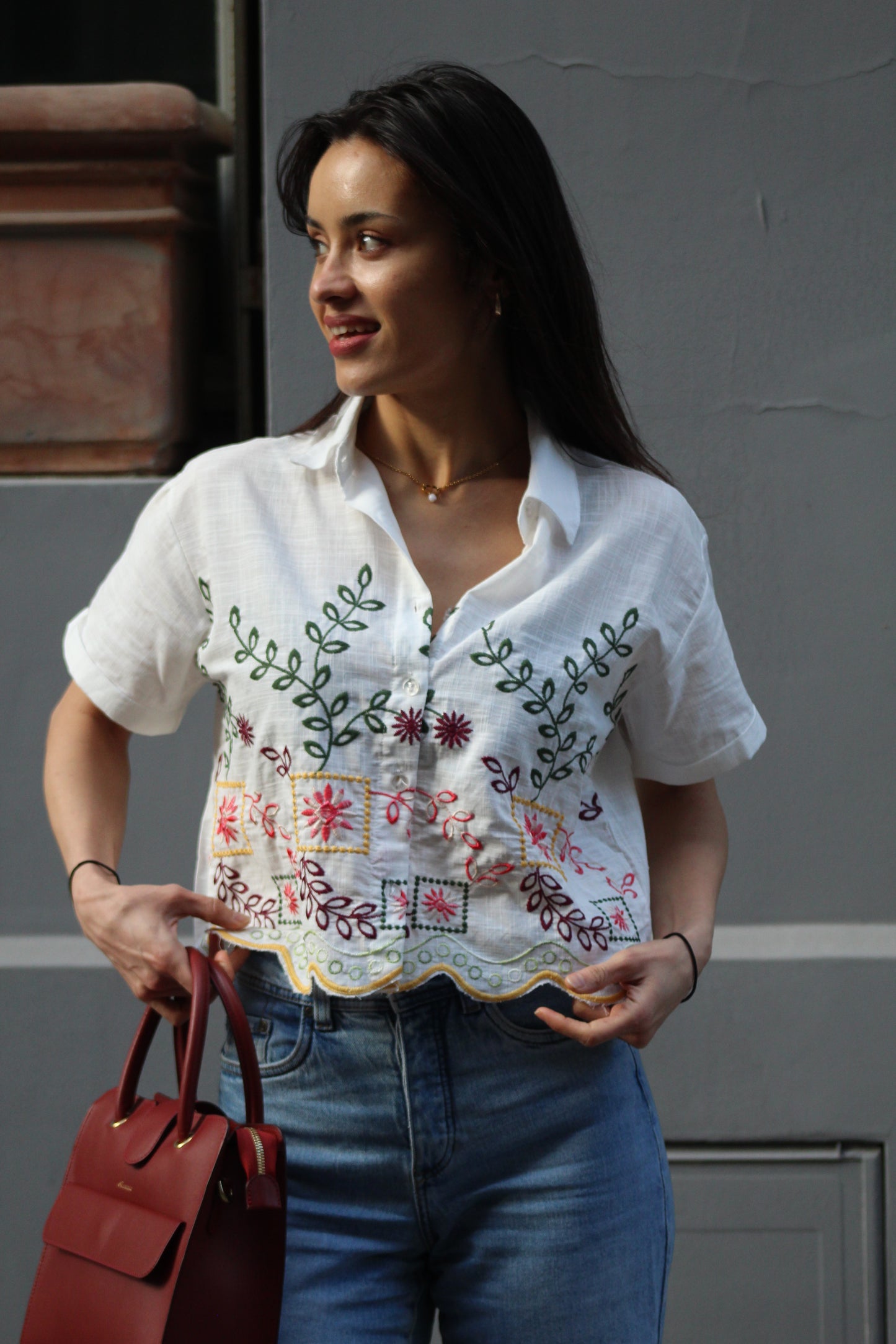 Chemise ISÉA Brodée
