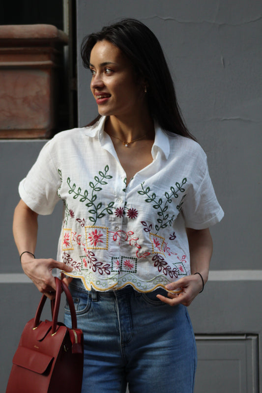 Chemise ISÉA Brodée