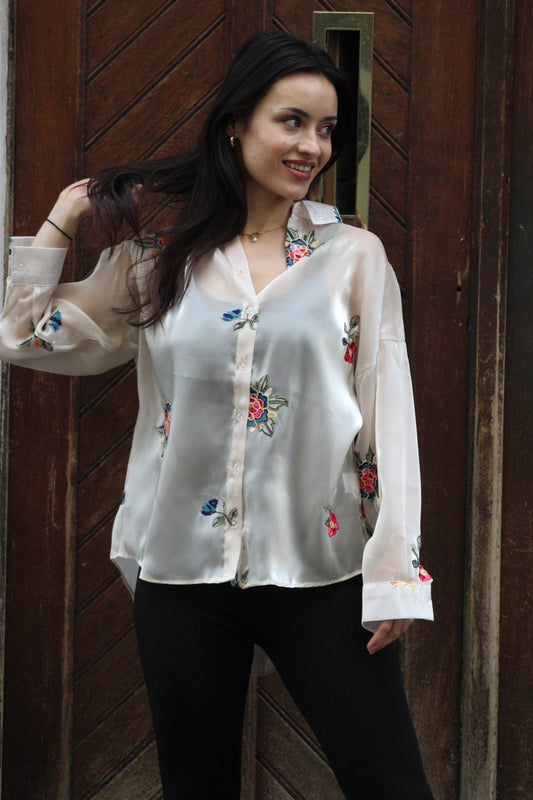 Chemise AZÉLIA Brodée