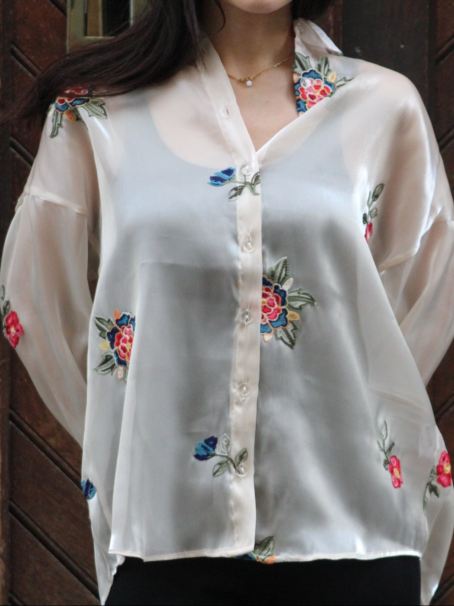Chemise AZÉLIA Brodée