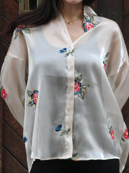 Chemise AZÉLIA Brodée