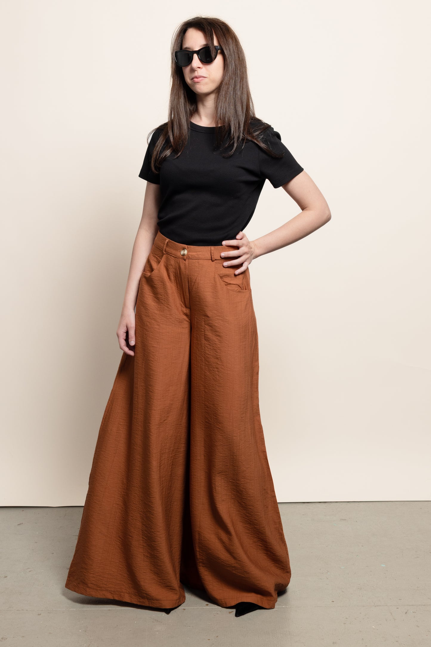 Pantalon Palazzo - Brique