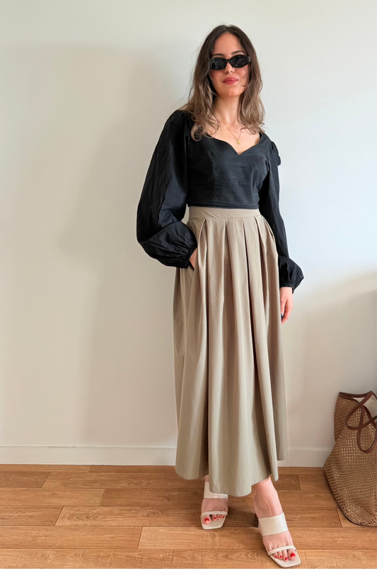 Jupe Diane – Taille haute structurée