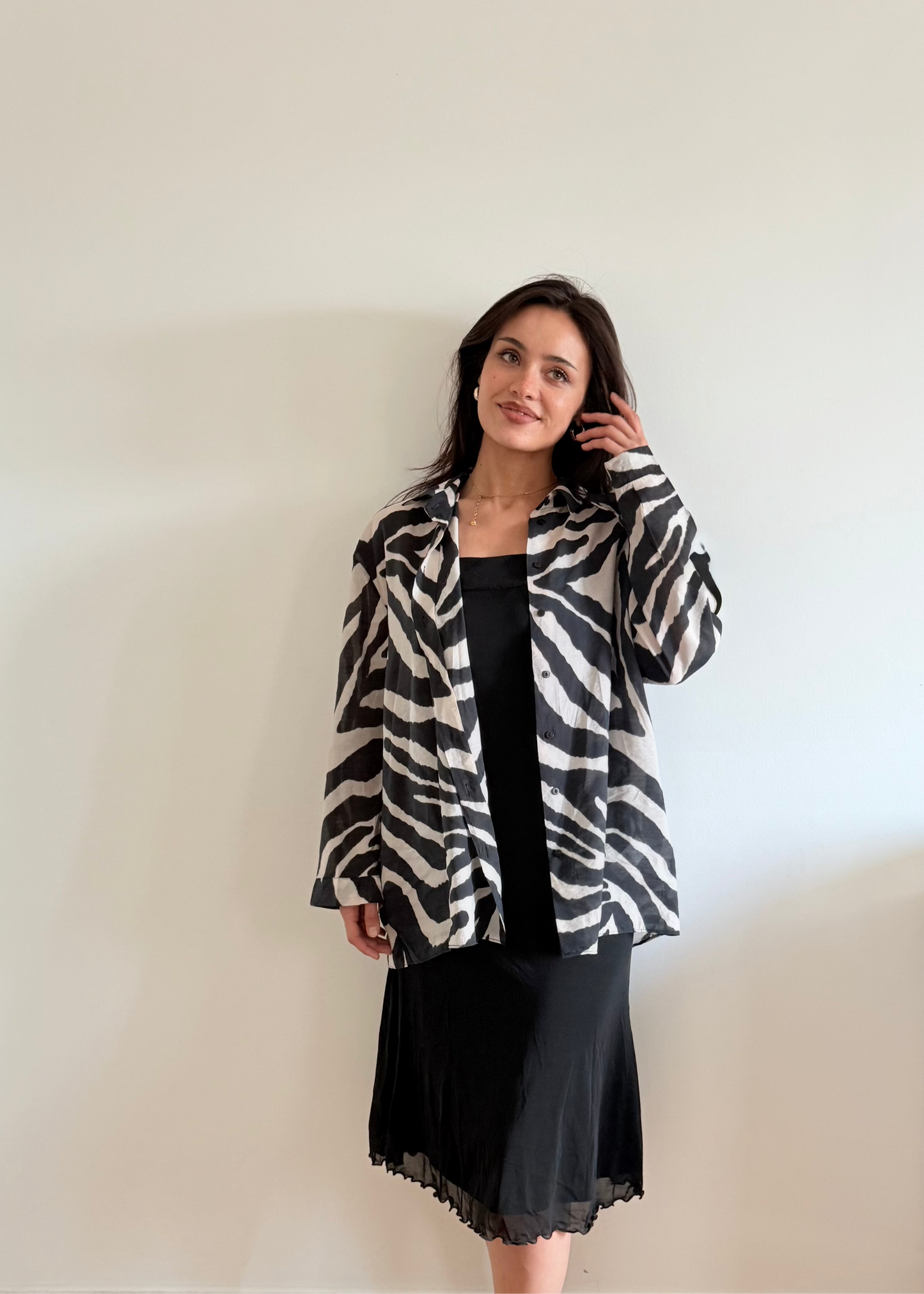 Chemise Léonie – Motif zébré fluide
